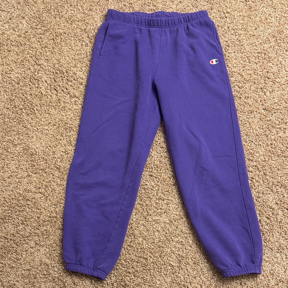 Purple champion reverse weave sweatpants